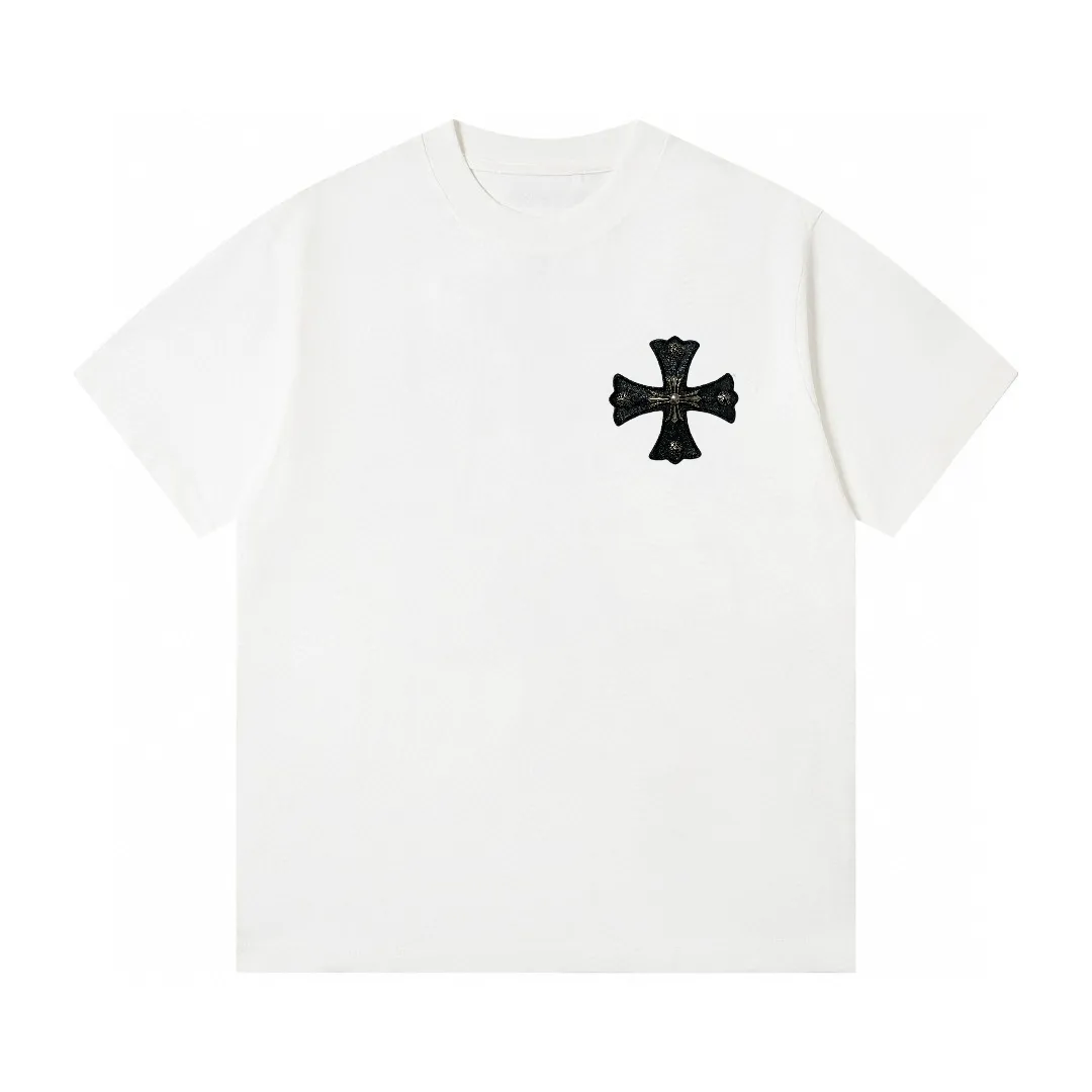 P160 Chrome Hearts Chrome Hearts new classic casual round neck short-sleeved T-shirt [Little Red Book popular style | Stars and Internet celebrities wear the same style] 1⃣️The fabric is made of 26 counts of 260g pure cotton double yarn fabric. It is soft and skin-friendly, highly breathable, and the positioning cutting process oversizes the loose version, making the upper body very slimming. 2⃣️Iconic logo design, distinguishing low-end versions on the market, all single accessories are customized at 1:1, with three complete standards. 3⃣️The same series for men and women, the latest 25ss models, and popular summer items yyds! Process features: Standard 3 cm 12-pin wiring, foreign trade grade process standards, Color: black, white, same style for men and women Sizes: S, M, L, XL, XXL